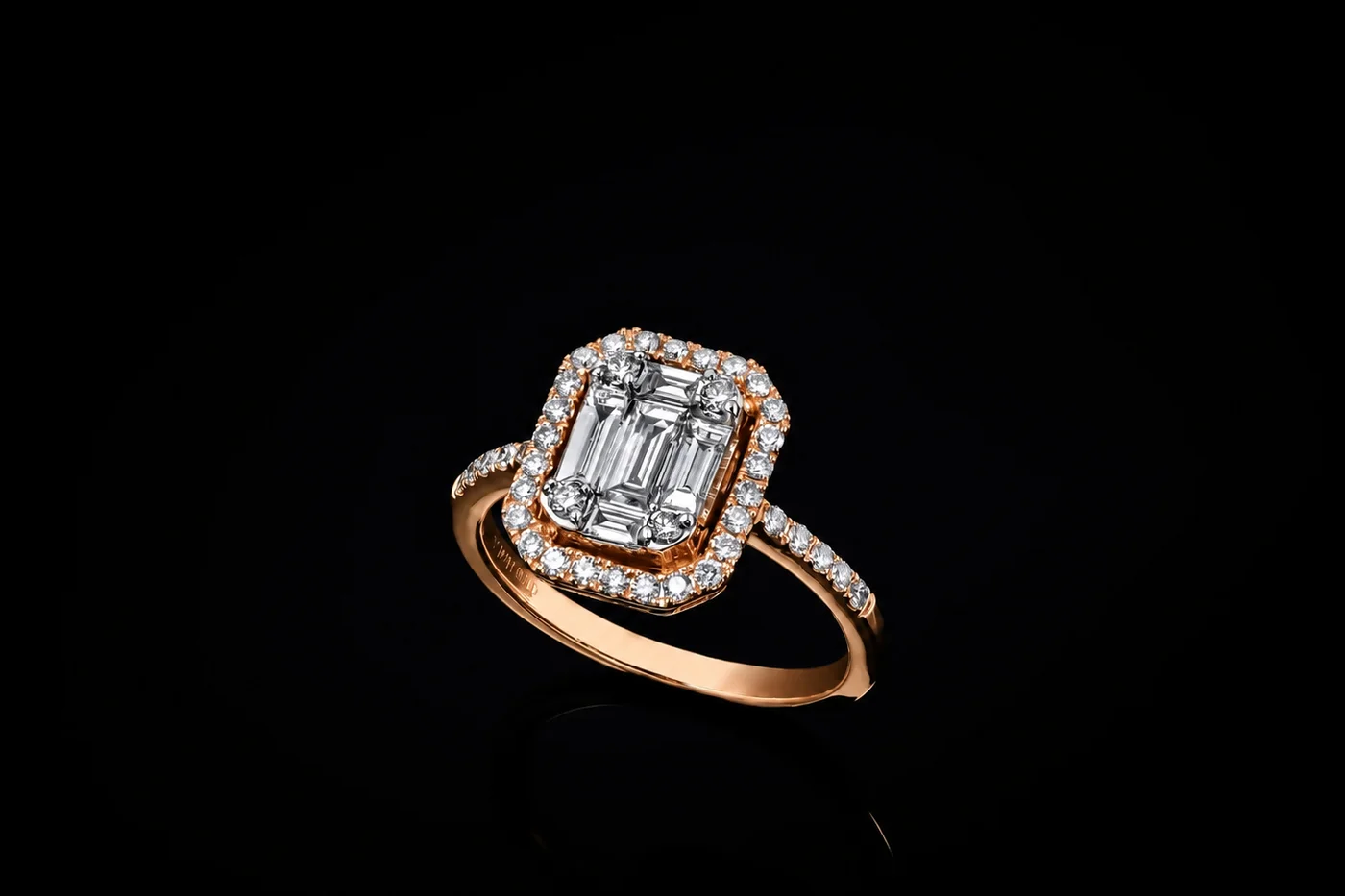 "InvisibleNuevo™" Ring – Rose gold 18k