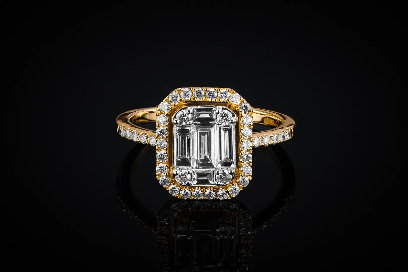 "InvisibleNuevo™" Ring in yellow gold 18k, photo 4