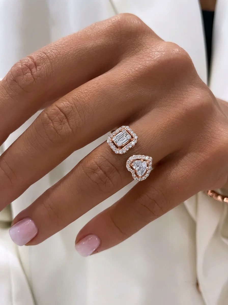 "Le Motif™" Ring in rose gold 18k, photo 2