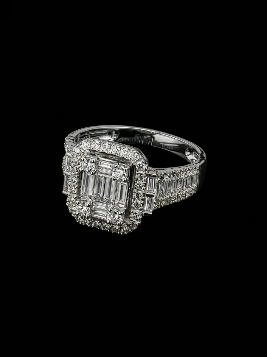 "InvisibleLeLuxe™" Ring in white gold 18k, photo 3