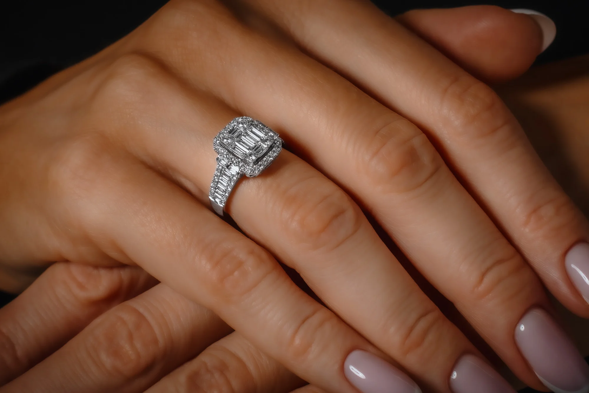 "InvisibleLeLuxe™" Ring in white gold 18k, photo 8
