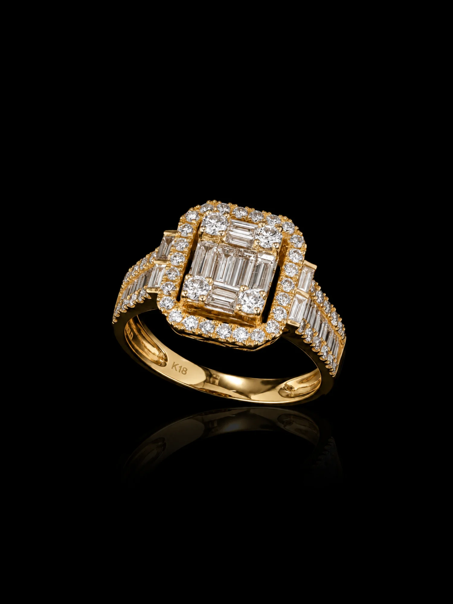 "InvisibleLeLuxe™" Ring – Yellow gold 18k