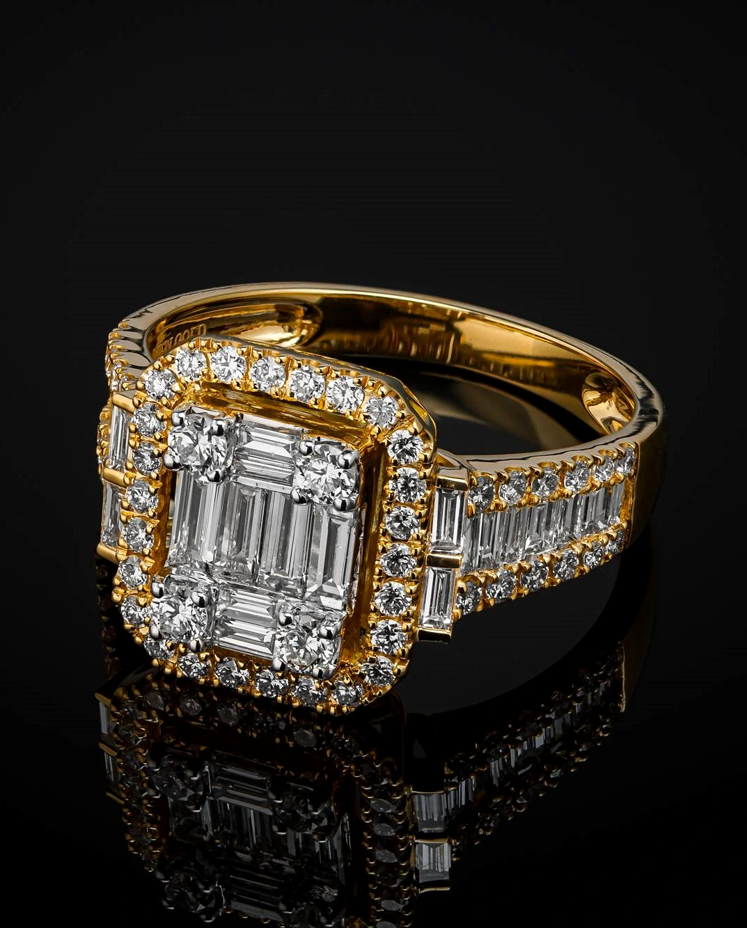 "InvisibleLeLuxe™" Ring in yellow gold 18k, photo 3