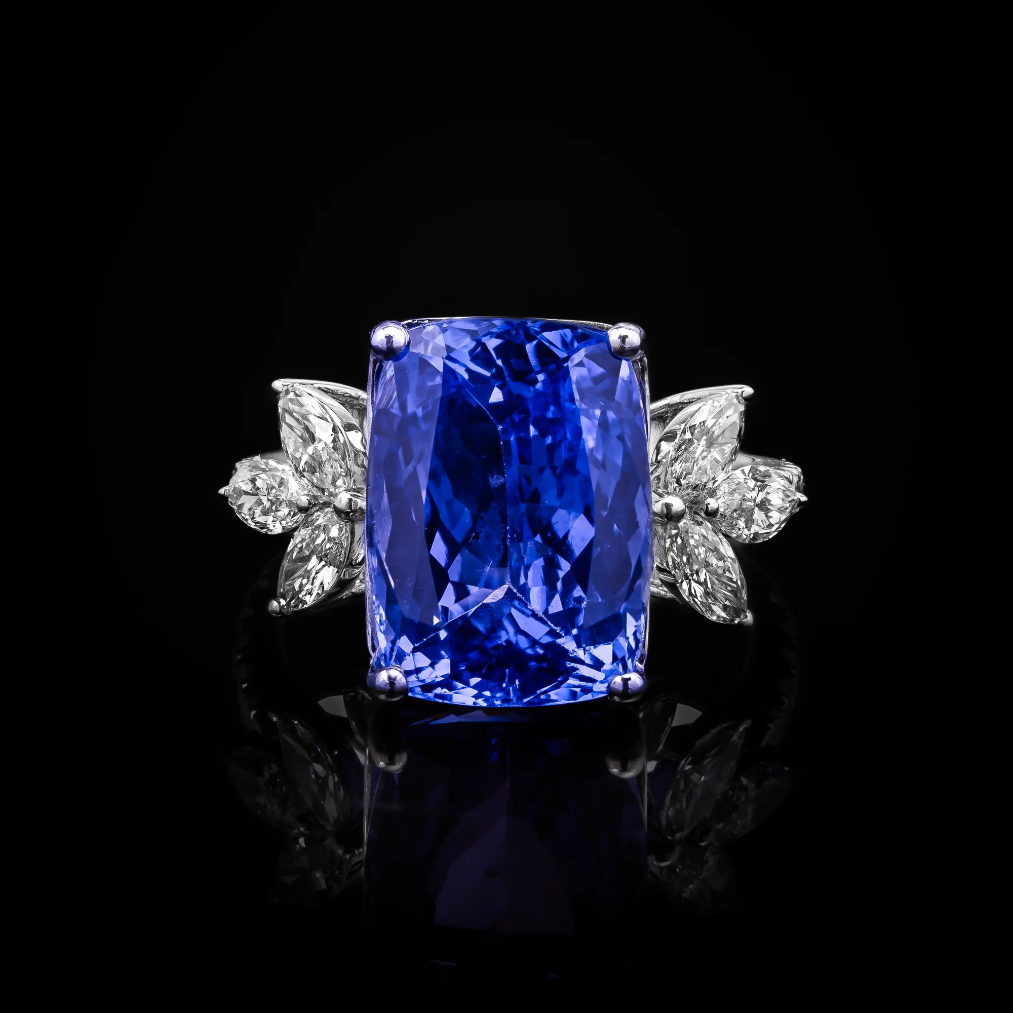 "MidnightAzure™" Ring in white gold 18k, photo 3