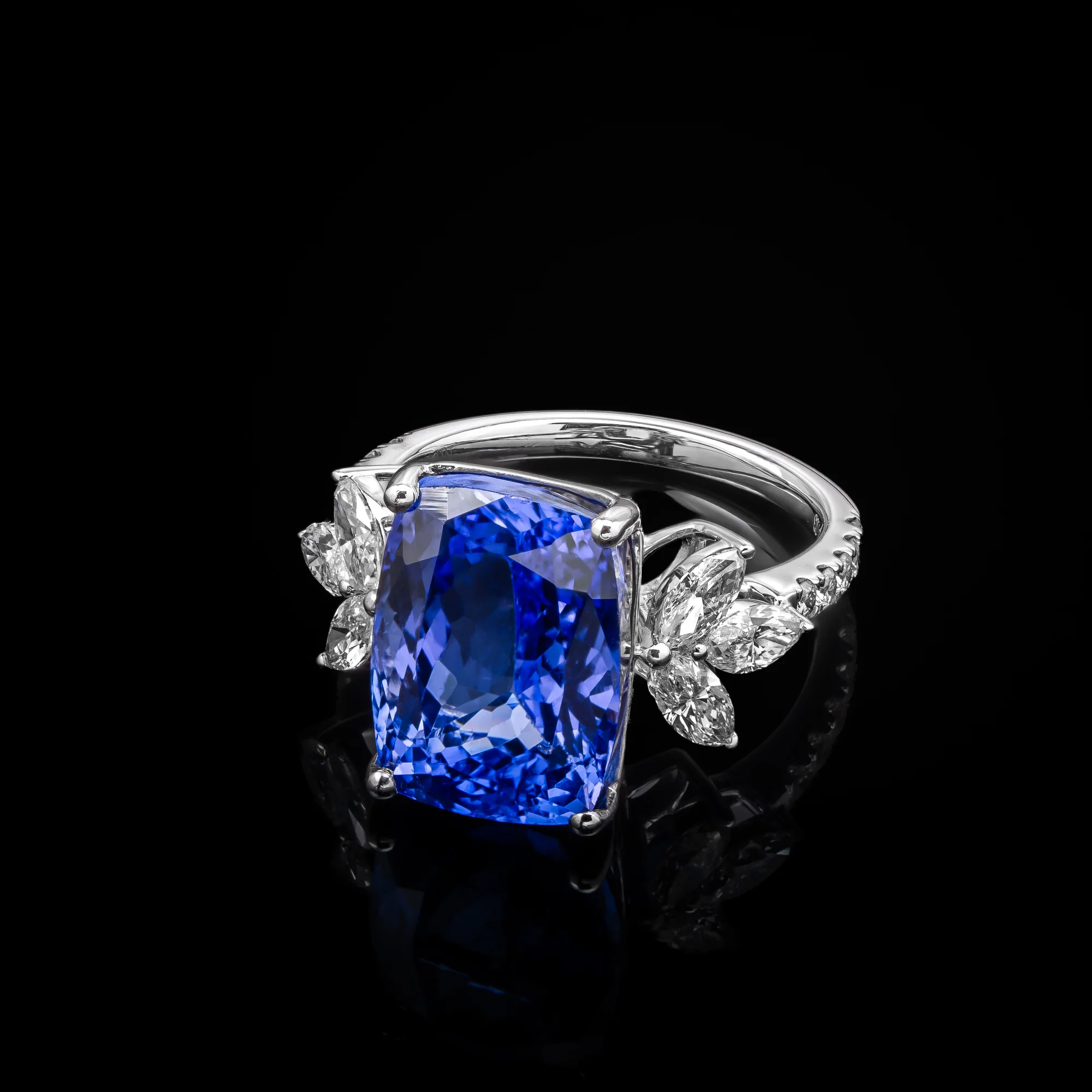 "MidnightAzure™" Ring in white gold 18k, photo 6
