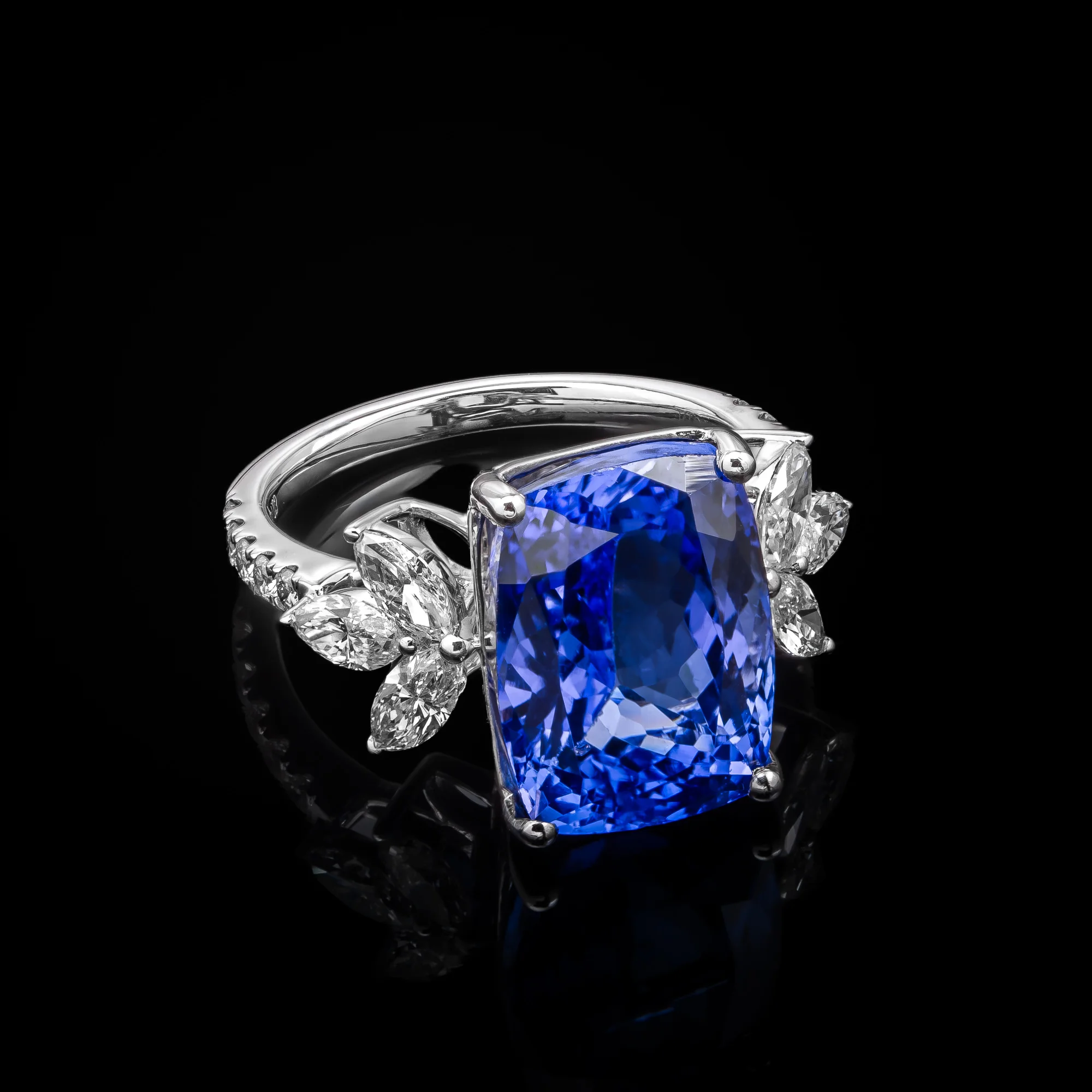 "MidnightAzure™" Ring in white gold 18k, photo 7
