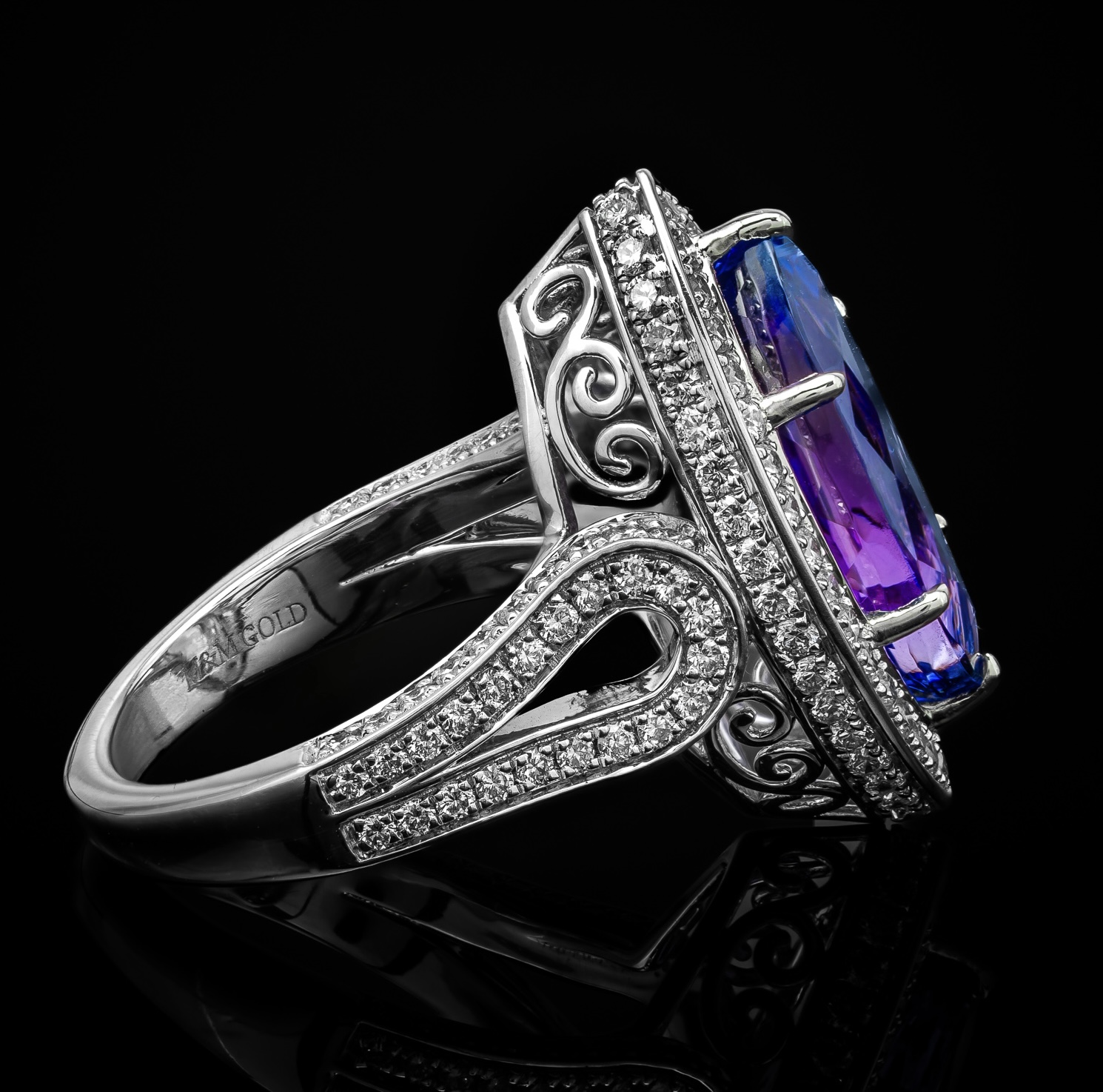 Ring "MidnightTanzanite™" in white gold 18k, photo 4