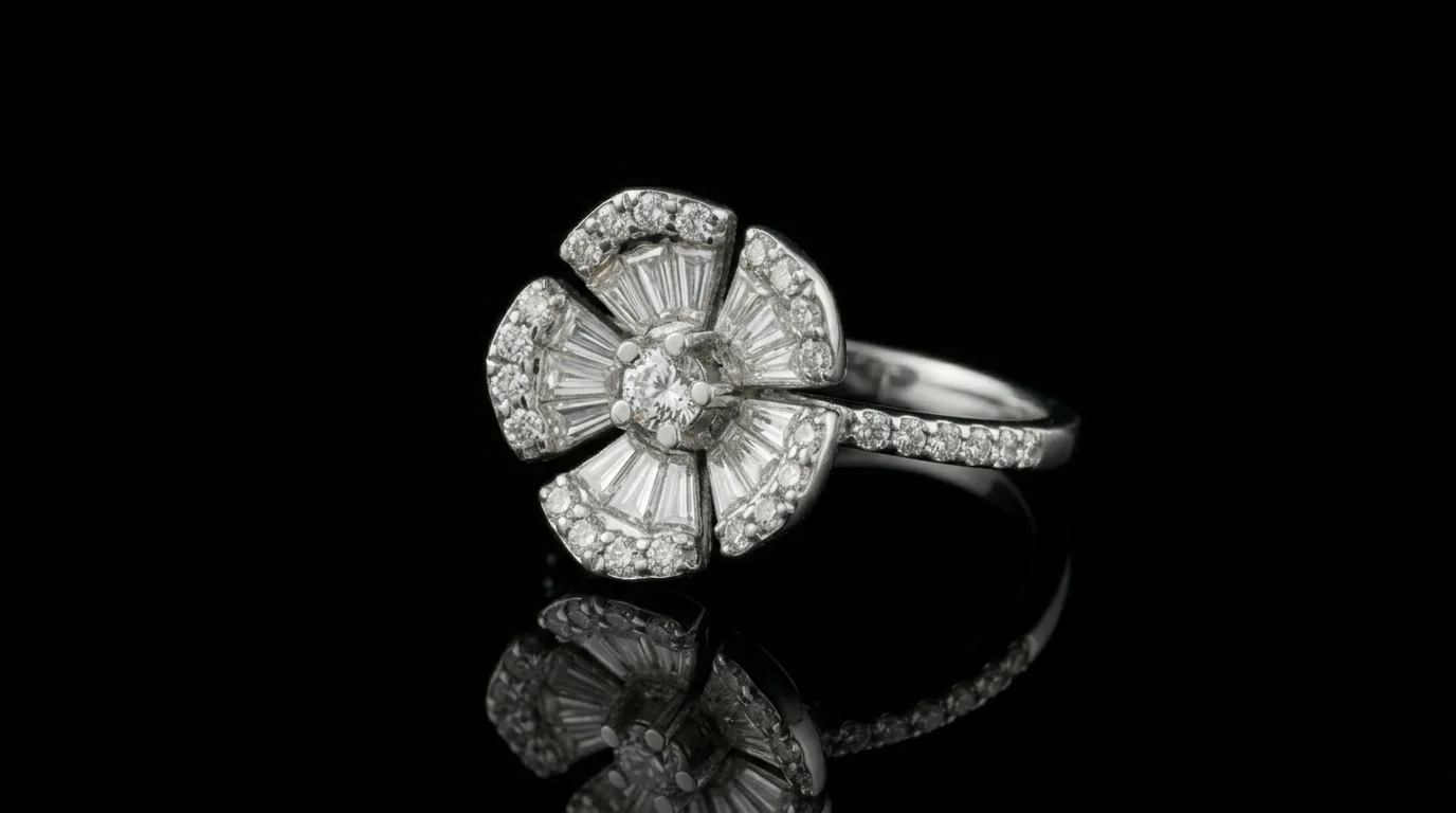 "MysticFloral™" Ring in white gold 18k, photo 3