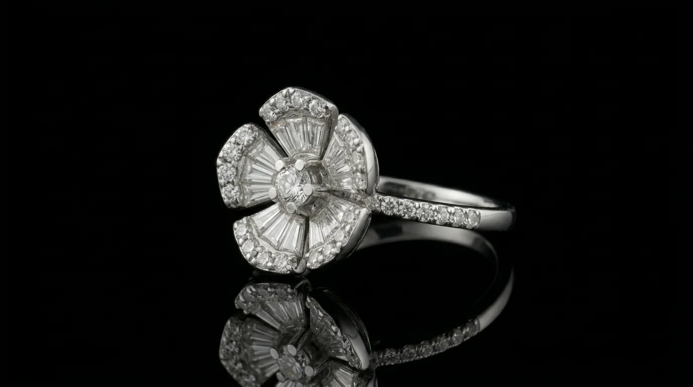 "MysticFloral™" Ring in white gold 18k, photo 5