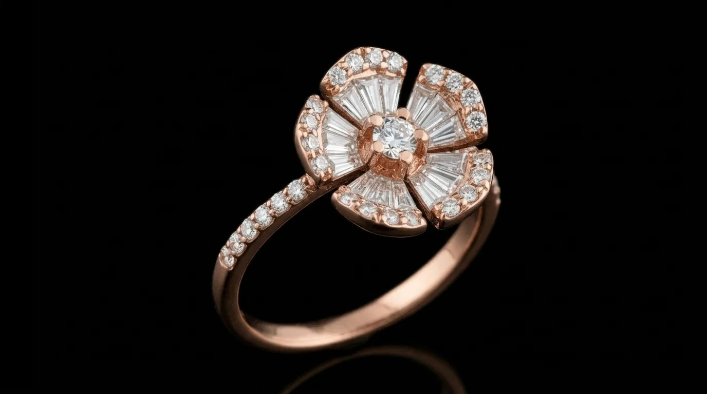 "MysticFloral™" Ring in rose gold 18k, photo 2