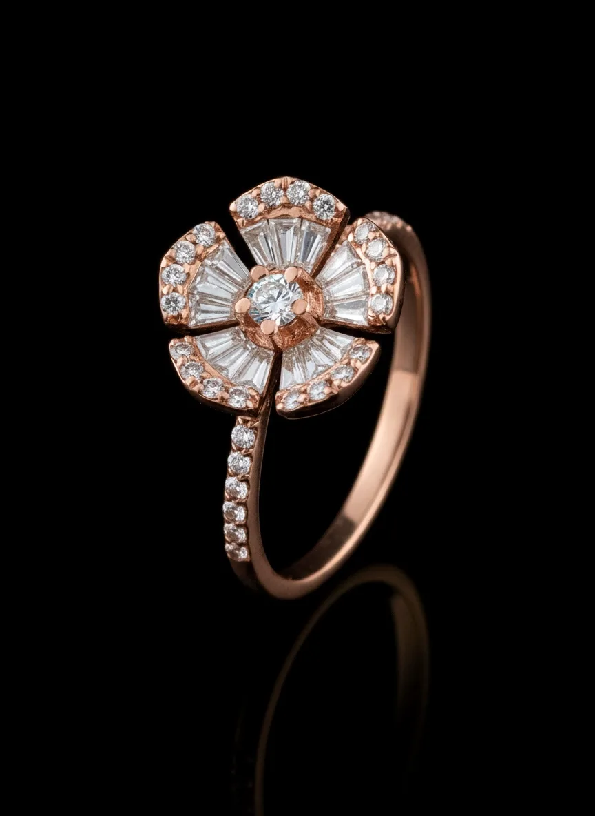 "MysticFloral™" Ring in rose gold 18k, photo 3