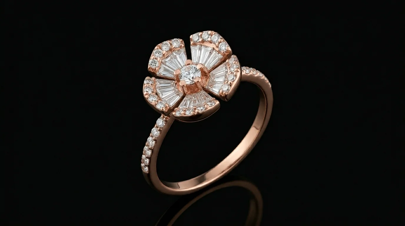 "MysticFloral™" Ring in rose gold 18k, photo 4