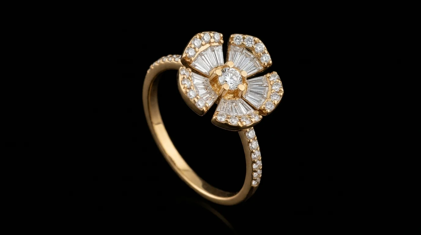 "MysticFloral™" Ring in yellow gold 18k, photo 2