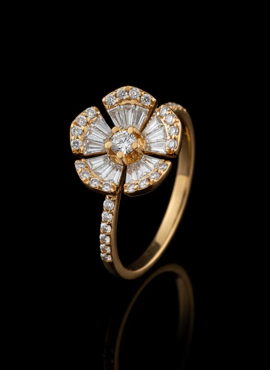 "MysticFloral™" Ring in yellow gold 18k, photo 3