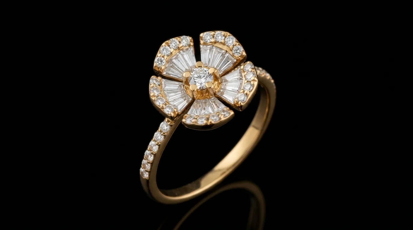 "MysticFloral™" Ring in yellow gold 18k, photo 4