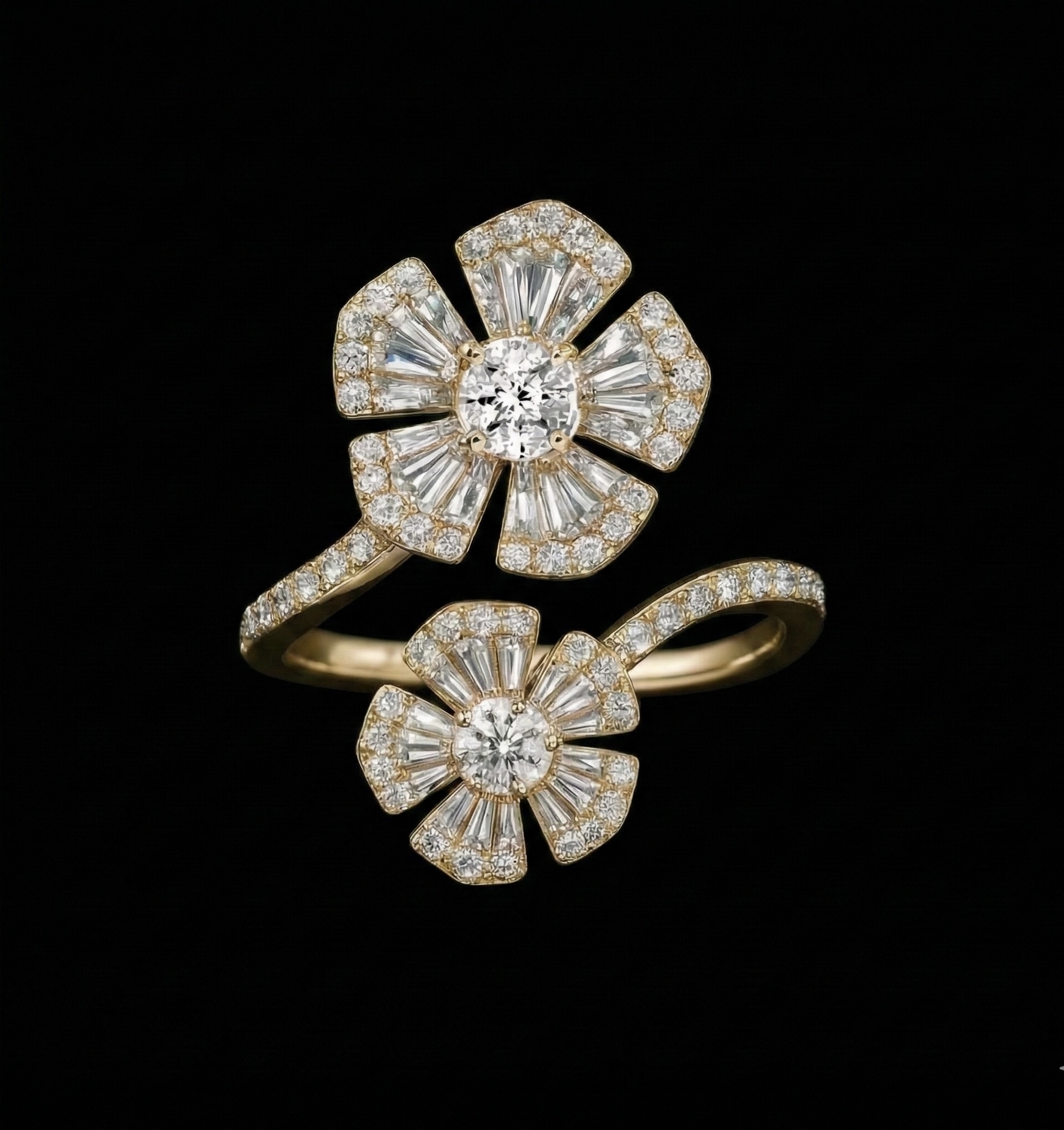 Ring "MysticFloral™" in yellow gold 18k, product view