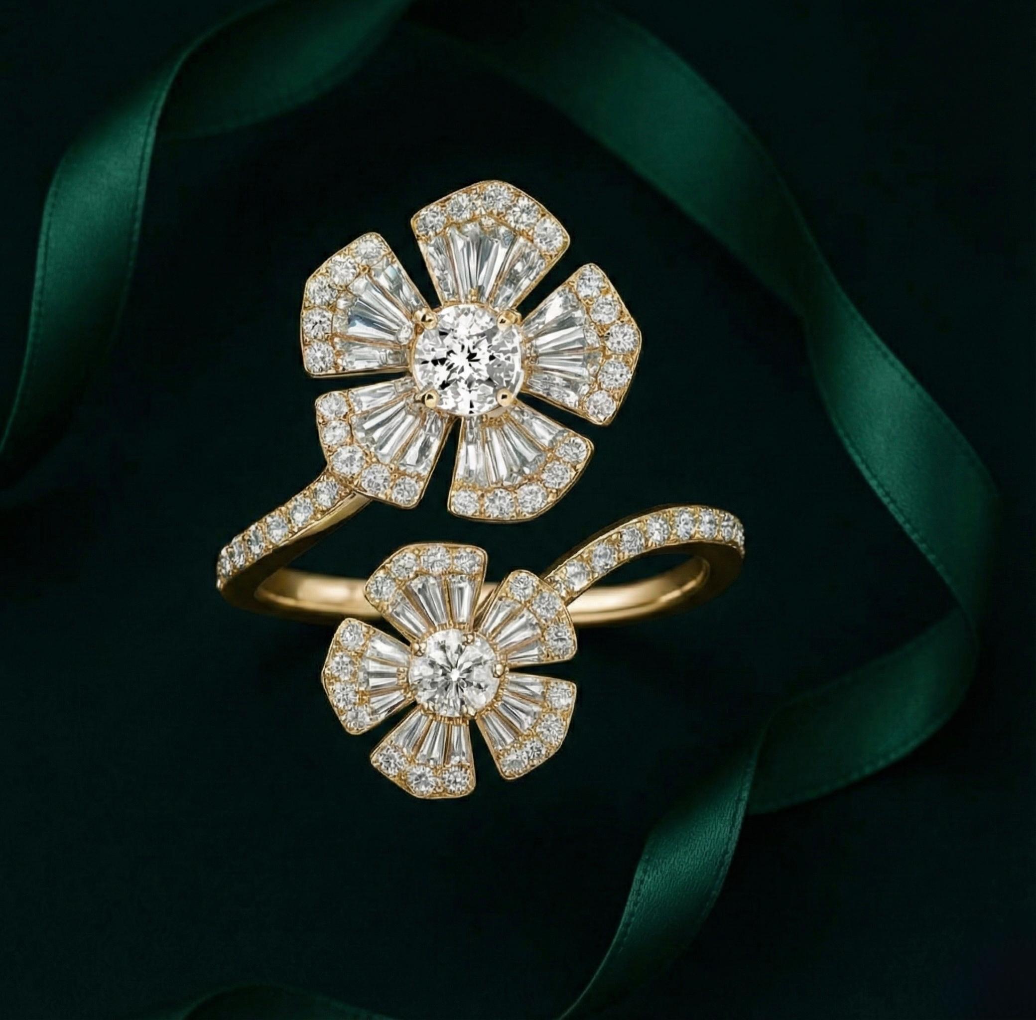 Ring "MysticFloral™" in yellow gold 18k, photo 2
