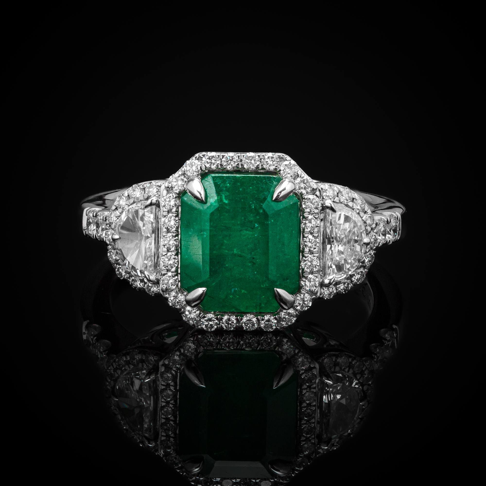 Ring "RoyalEmerald™" in white gold 18k, photo 5