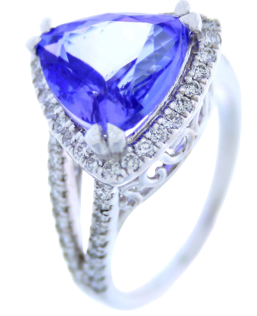 "RoyalTanzanite™" Ring in white gold 18k, photo 12