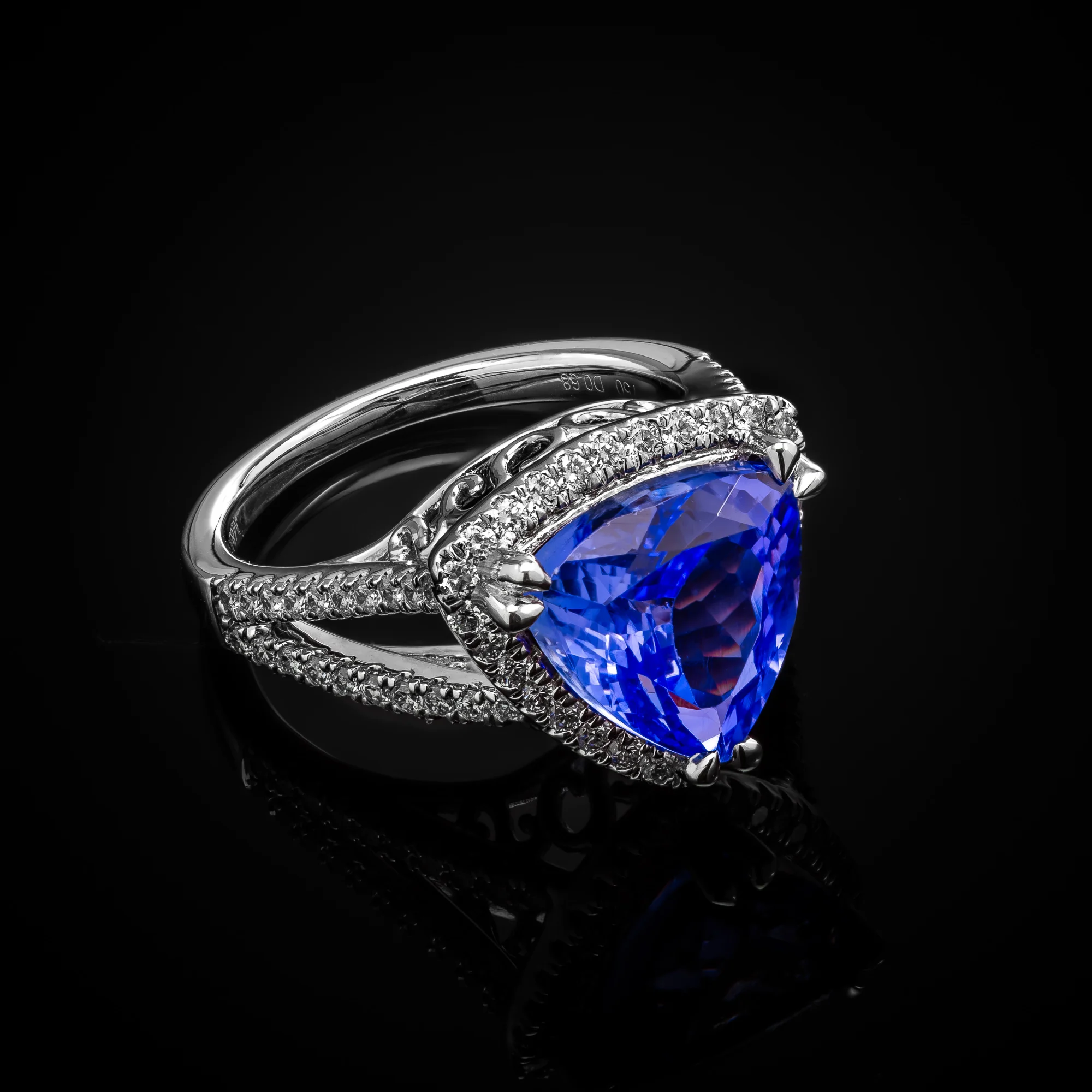 "RoyalTanzanite™" Ring in white gold 18k, photo 5