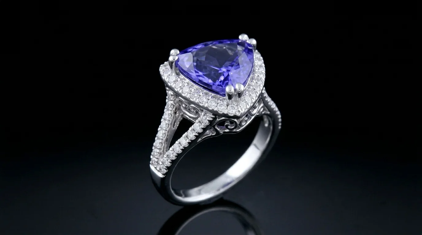 "RoyalTanzanite™" Ring in white gold 18k, photo 8
