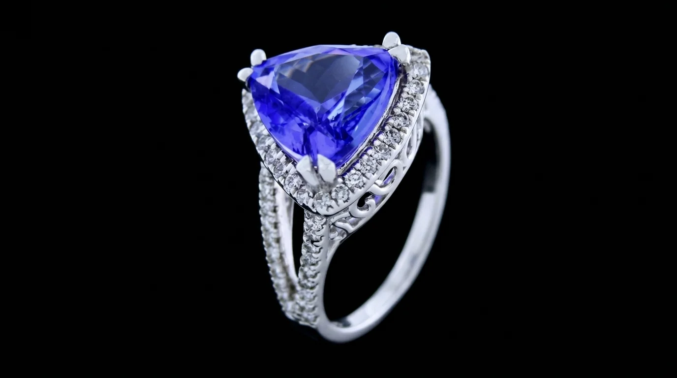 "RoyalTanzanite™" Ring in white gold 18k, photo 9