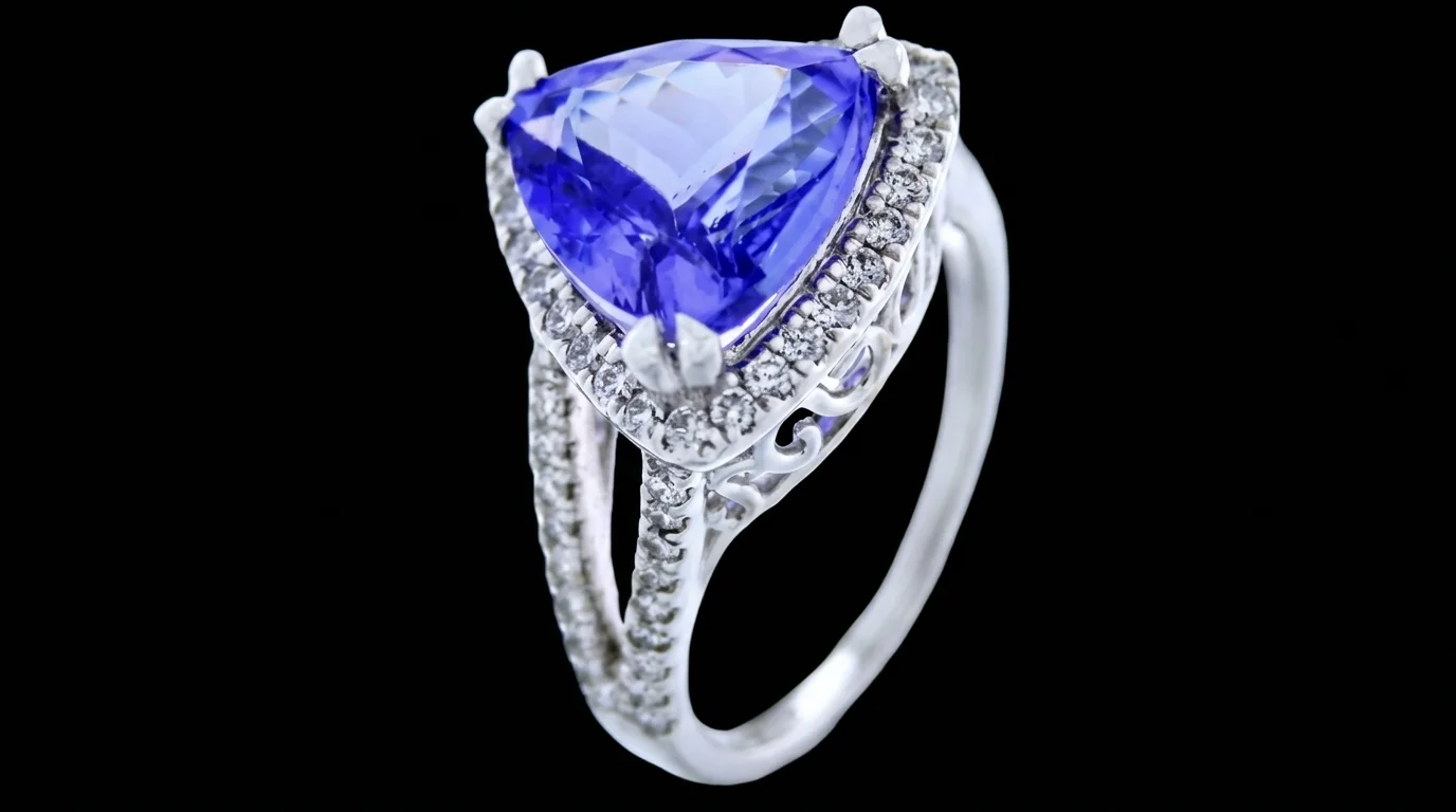 "RoyalTanzanite™" Ring in white gold 18k, photo 10