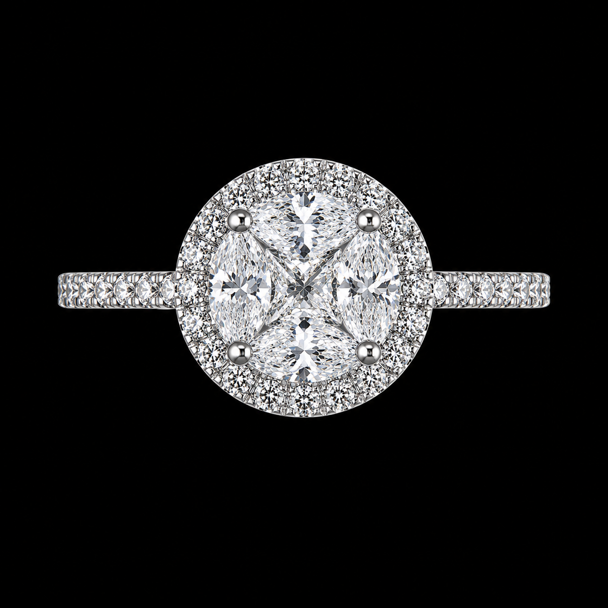 SolitaireAurora big Ring in white gold 18k, photo 6