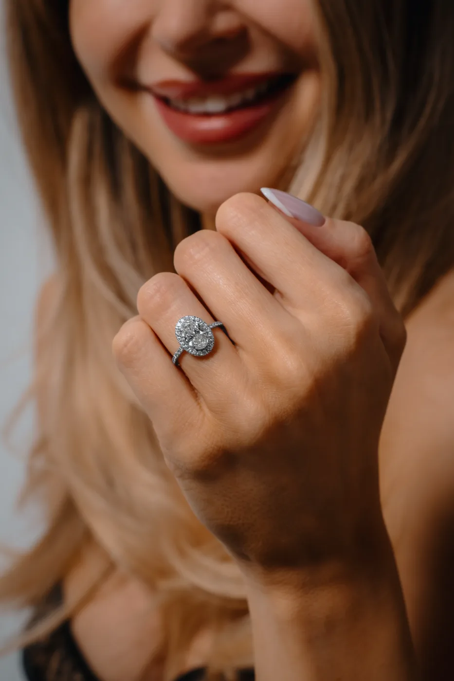 Sunburst Ring 1.36ct in white gold, photo 10