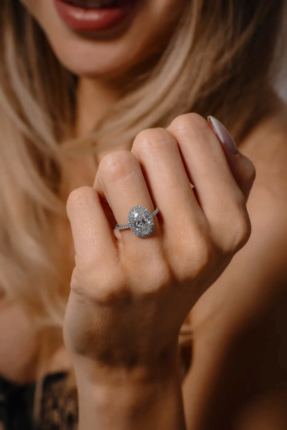 Sunburst Ring 1.47ct in 18k white gold, photo 7