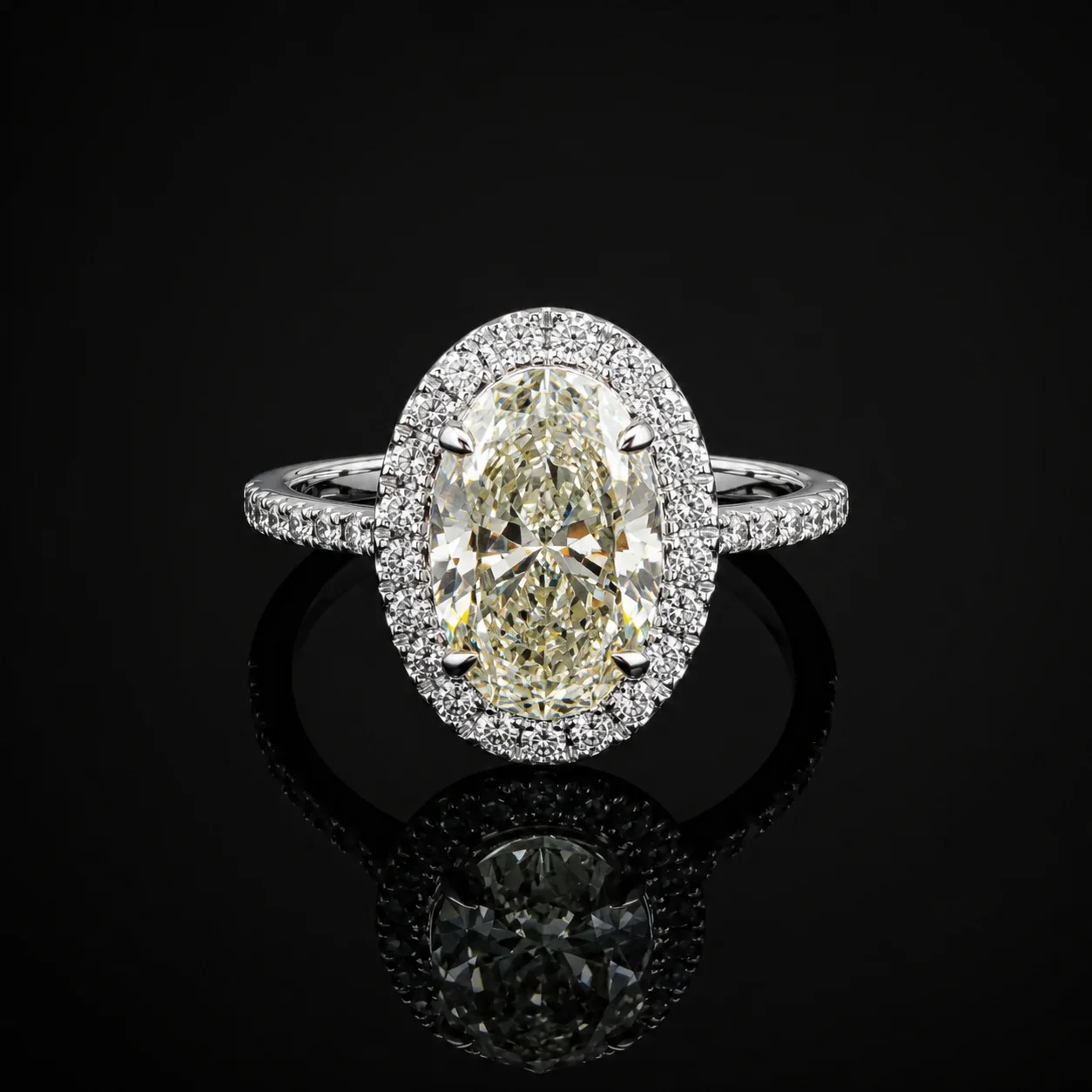 Sunburst 2.07ct Ring in 18k white gold, photo 5