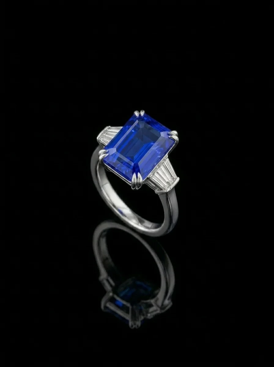 "TanzaniteEssence™" Ring in white gold 18k, product view