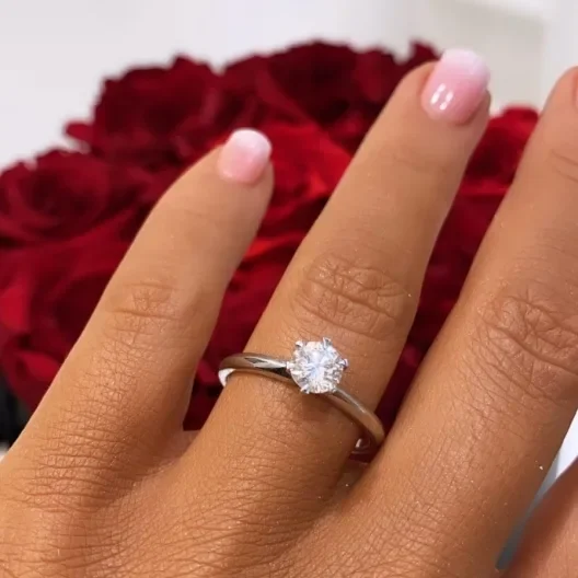 "TheTiffany™" Engagement Ring in white gold, photo 2