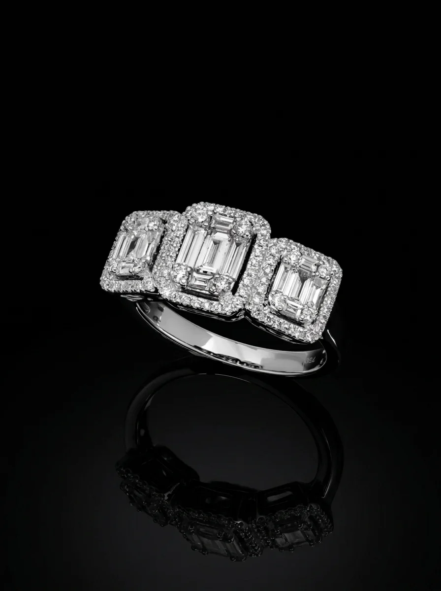 "TripleInvisible™" Ring – White gold 18k
