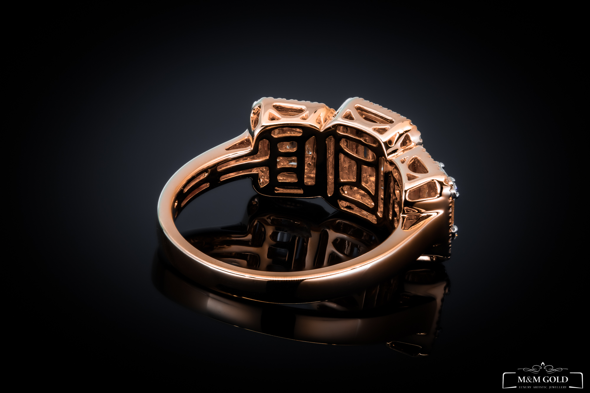 "TripleInvisible™" Ring in rose gold 18k, photo 4