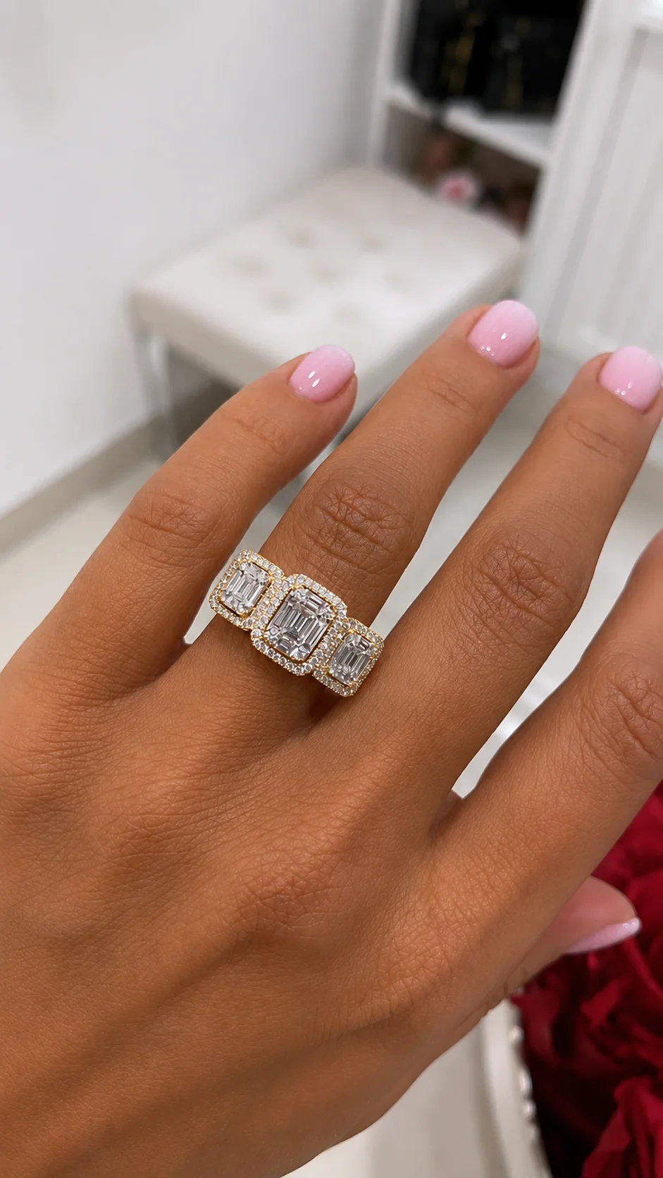 "TripleInvisible™" Ring in yellow gold 18k, photo 2