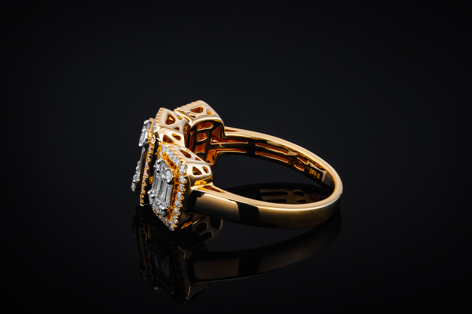 "TripleInvisible™" Ring in yellow gold 18k, photo 5