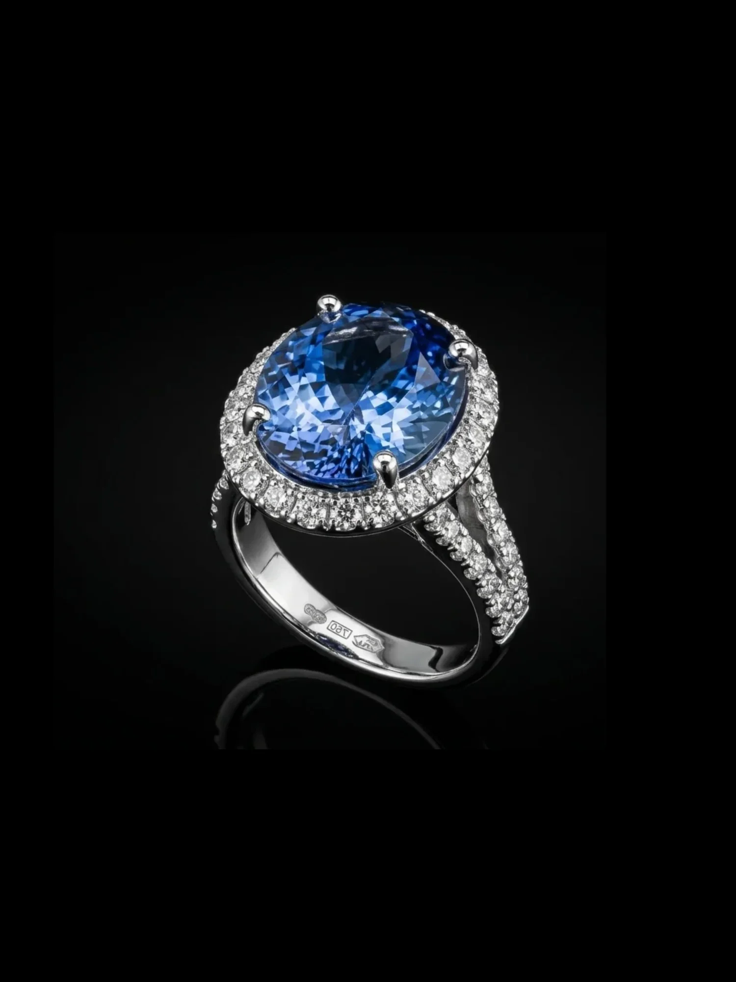 "VelvetOcean™" Ring in white gold 18k, photo 7