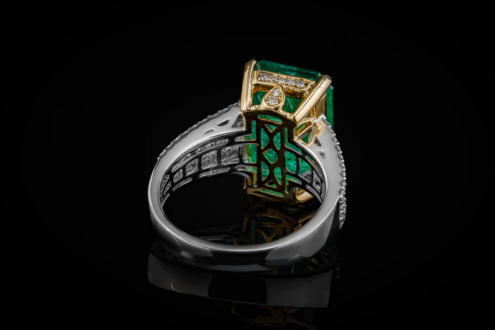 "VerdePrestige™" Ring in white gold 18k, photo 4