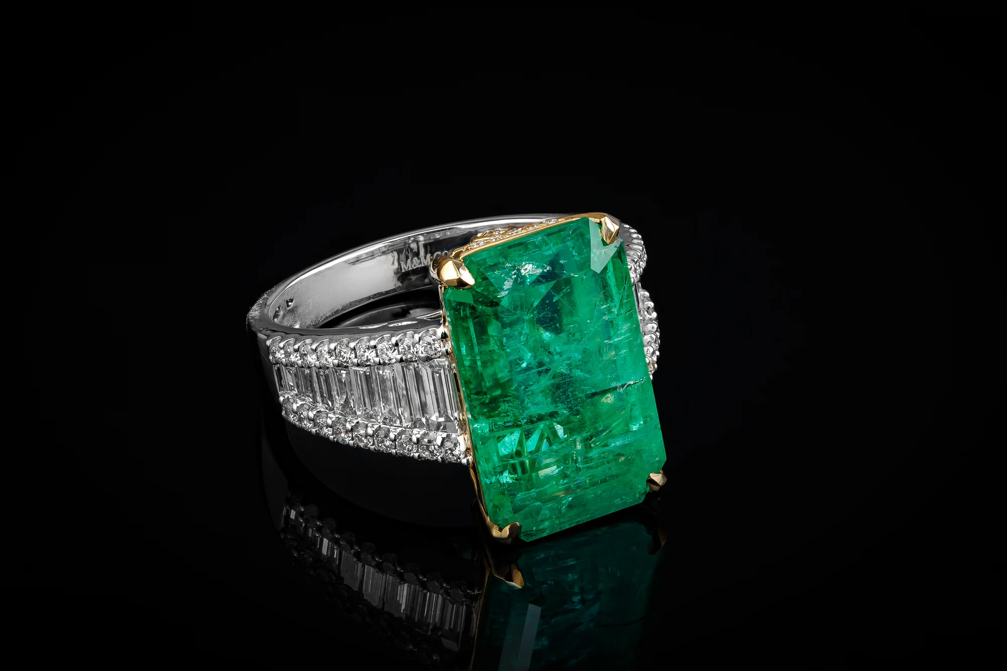 "VerdePrestige™" Ring in white gold 18k, photo 5
