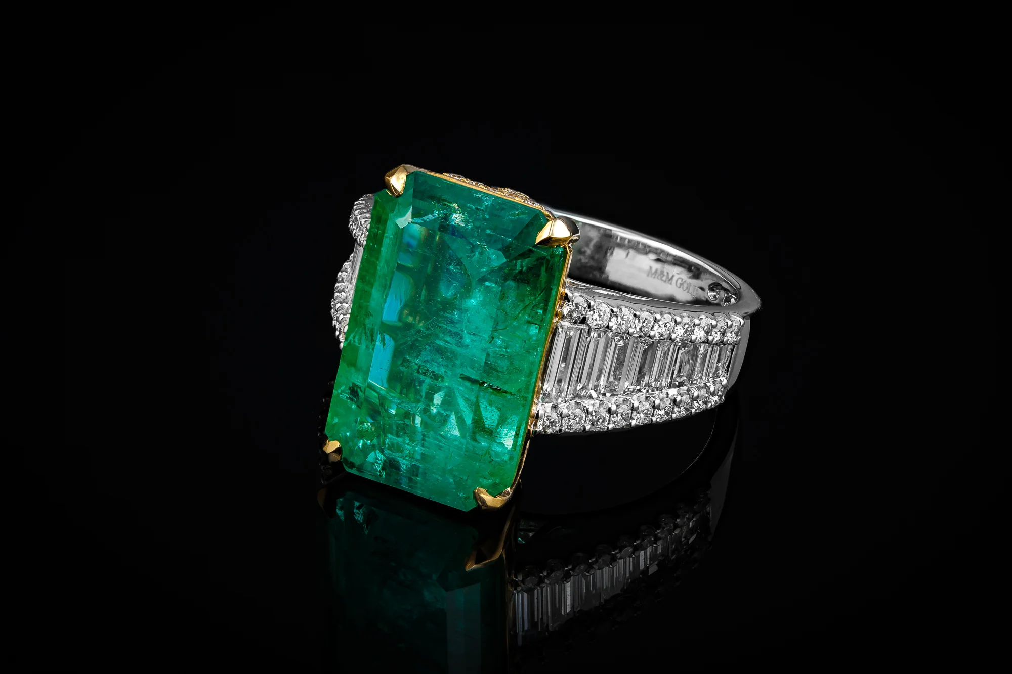 "VerdePrestige™" Ring in white gold 18k, photo 6