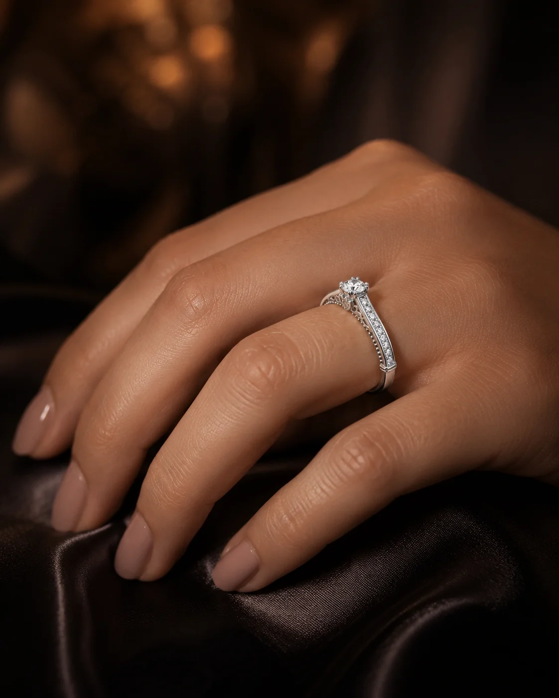 "White Luxury™" "Melrose™" Ring in white gold, photo 2