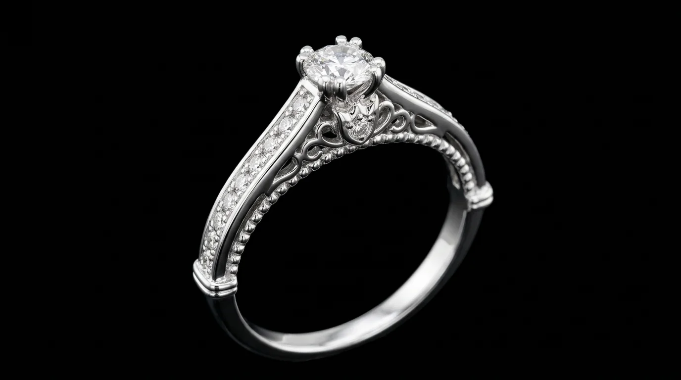 "White Luxury™" "Melrose™" Ring in white gold, photo 4