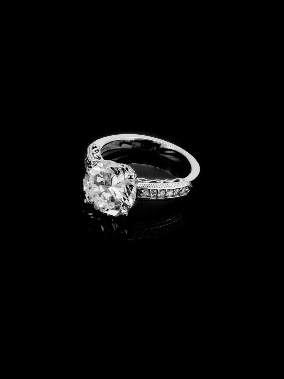 "WhiteLuxury™" Ring 4.40ct in white gold, photo 4