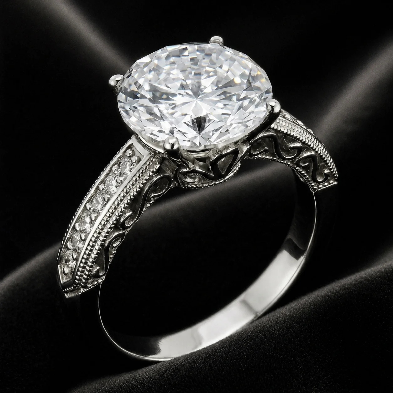 "WhiteLuxury™" Ring 4.40ct in white gold, photo 5