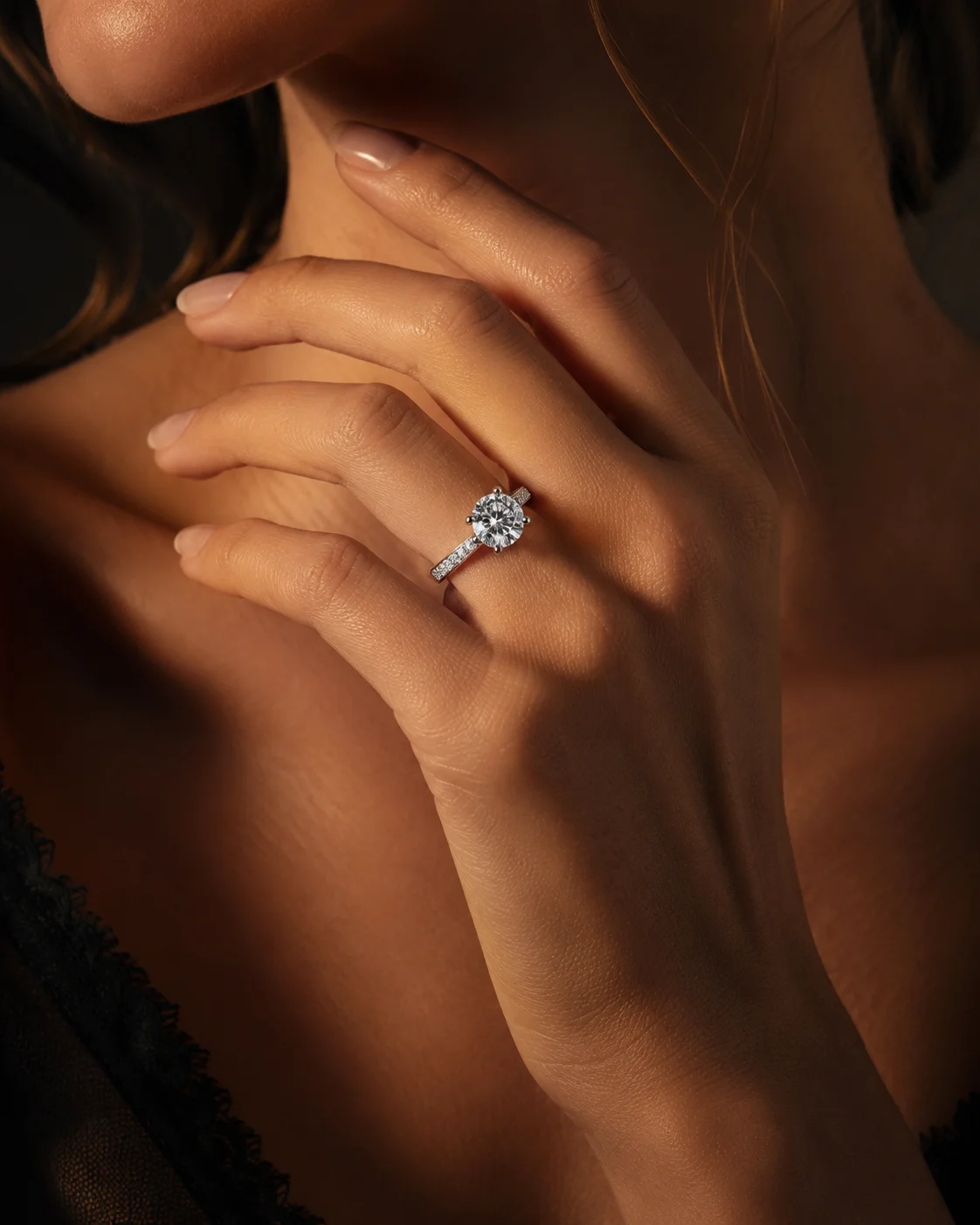 "Celeste™" Engagement Ring in white gold 18k, photo 2