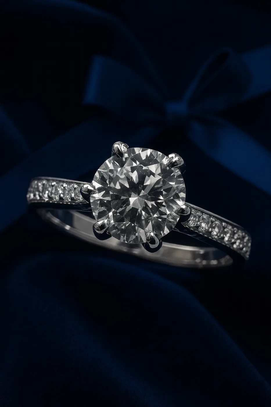 "Celeste™" Engagement Ring in white gold 18k, photo 4