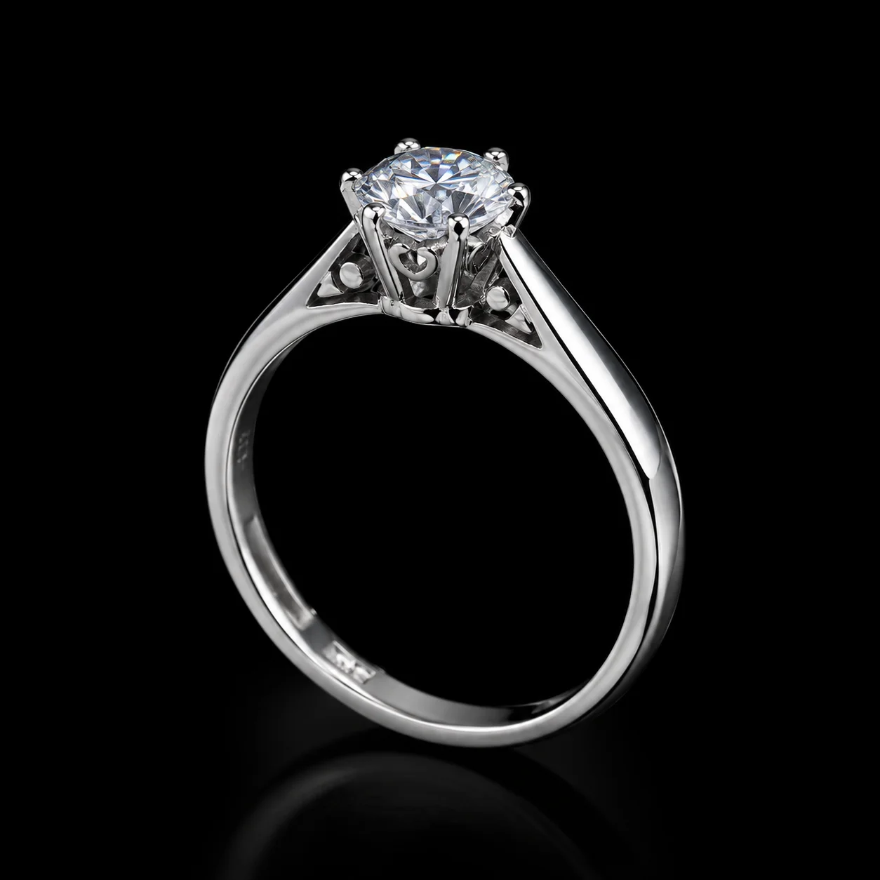 Éternelle™ Engagement Ring in white gold, photo 3