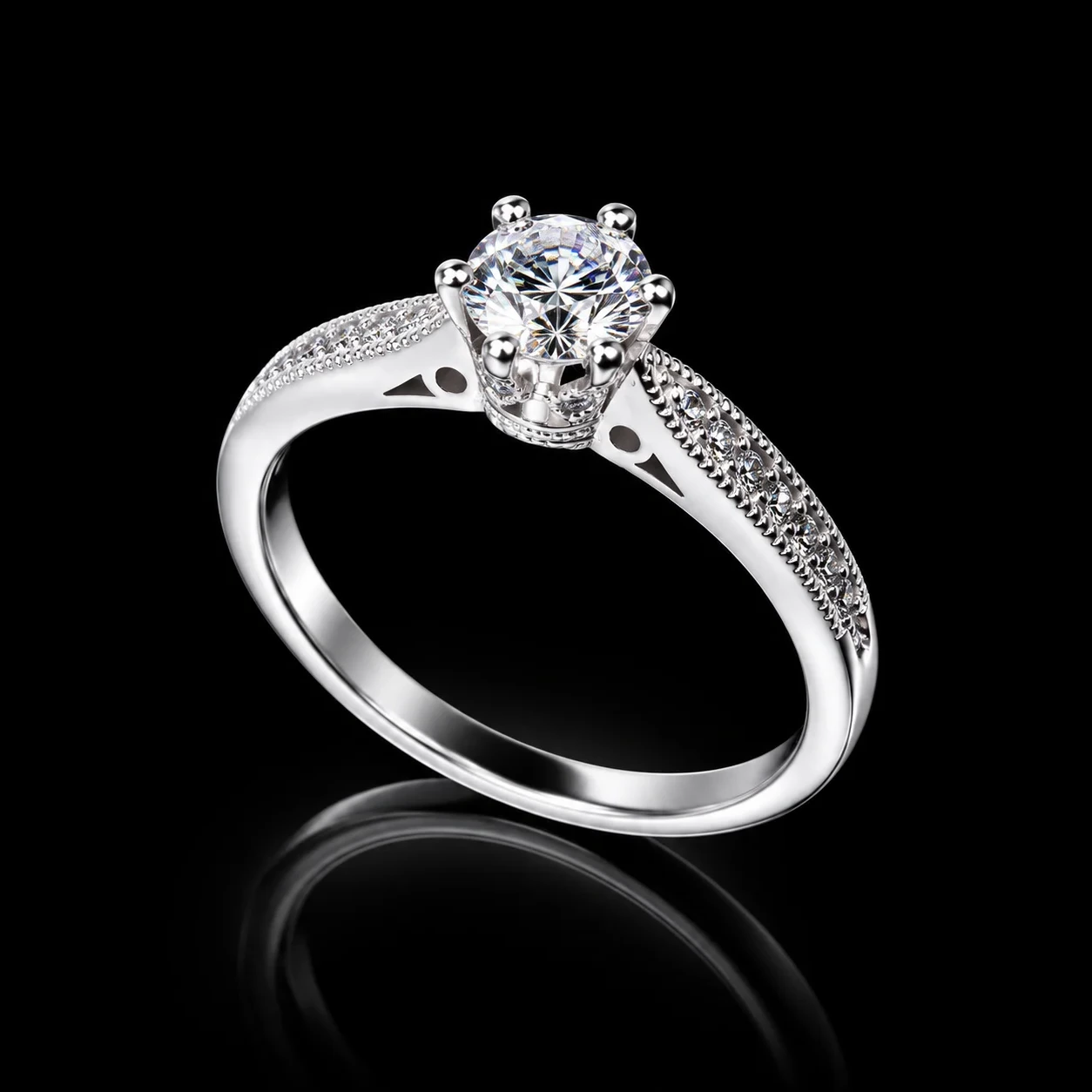 Éternelle Scintille™ Engagement Ring – White gold