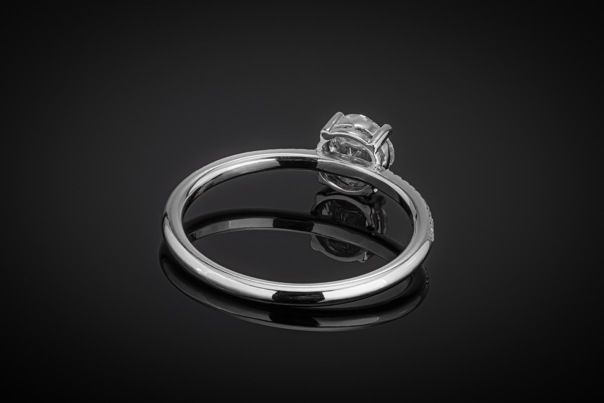 Engagement Ring „InvisibleOne™” in white gold 18k, photo 5